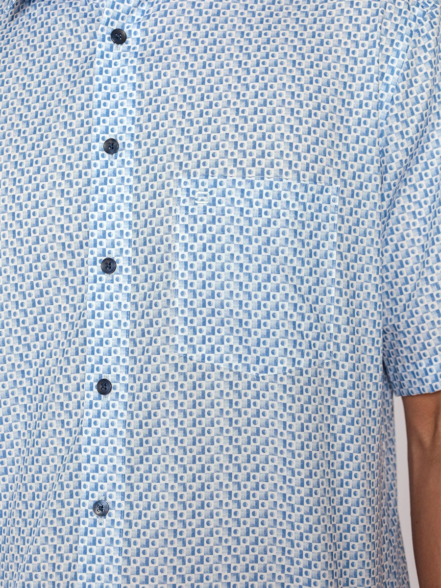 Рубашка свободного кроя с геометрическим принтом